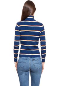 Wrangler - DAMSKI SWETER WRANGLER TURTLE NECK BLUE DEPTHS W8N0PWXJY. Kolor: niebieski #7