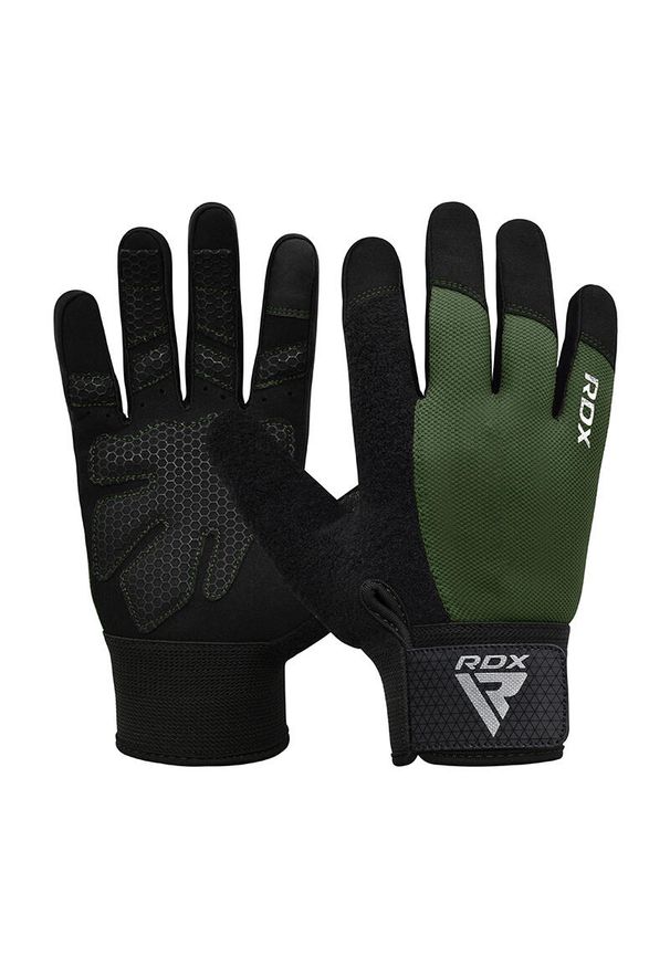RDX SPORTS - Rękawiczki RDX W1F Full Finger. Kolor: czarny, wielokolorowy, zielony. Sport: fitness
