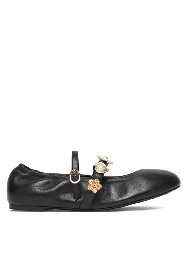 Stuart Weitzman Baleriny Socharming Mary Jane SN124 Czarny. Kolor: czarny. Materiał: skóra