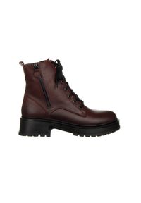 Trzewiki Bayla-161 177 4011 Bordo 161622, Skóra naturalna - 40. Okazja: na co dzień. Nosek buta: okrągły. Kolor: czerwony. Szerokość cholewki: normalna. Wysokość cholewki: za kostkę. Materiał: skóra. Sezon: zima, jesień. Obcas: na obcasie. Styl: elegancki, casual, klasyczny. Wysokość obcasa: średni #1