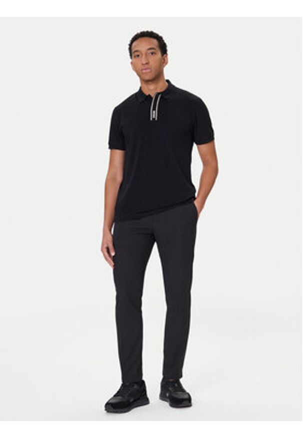 BOSS Polo Paddy 50549362 Czarny Regular Fit. Typ kołnierza: polo. Kolor: czarny. Materiał: bawełna