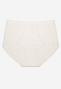 Born2be - Biała Bielizna Modelująca Majtki z Wysokim Stanem Lilivirae. Stan: podwyższony. Kolor: biały. Materiał: jeans