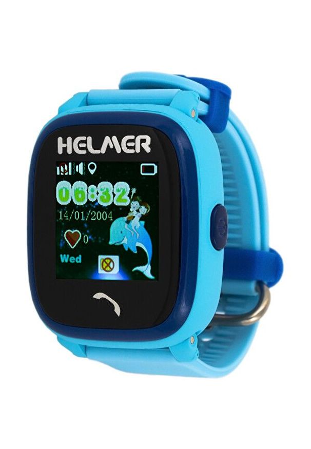 Helmer Wodoodporny zegarek Smart Touch z lokalizatorem GPS LK 704 niebieski. Rodzaj zegarka: cyfrowe. Kolor: niebieski