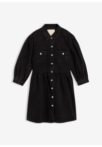 bonprix - Sukienka dżinsowa. Kolor: czarny. Styl: klasyczny #1