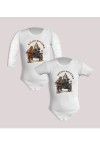 nikiniki - Bryczka — body (Rozmiar: 12M; Długość rękawa: długi; Rodzaj nadruku: Bryczka). Materiał: bawełna. Wzór: nadruk