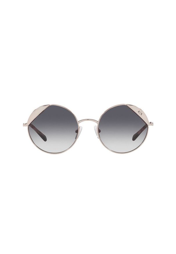 Armani Exchange Okulary przeciwsłoneczne damskie kolor srebrny. Kształt: okrągłe. Kolor: srebrny