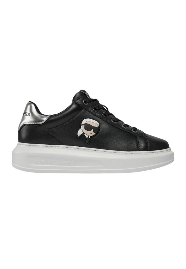 Karl Lagerfeld - KARL LAGERFELD Czarne sneakersy Karl Nft Lo Lace. Kolor: czarny