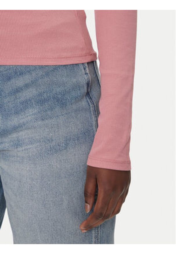 Tommy Jeans Bluzka Essential DW0DW17387 Różowy Slim Fit. Kolor: różowy. Materiał: bawełna