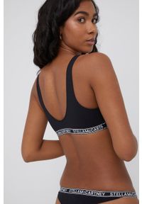 Stella McCartney Lingerie Biustonosz kolor czarny bawełniany gładki. Kolor: czarny. Materiał: bawełna. Rodzaj stanika: odpinane ramiączka. Wzór: gładki #4