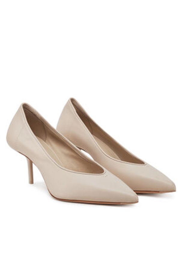 Max Mara Szpilki 2514521151600 Écru. Kolor: biały. Materiał: skóra. Obcas: na szpilce