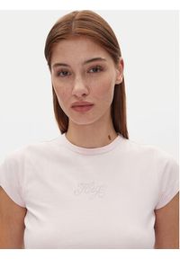 Hugo - HUGO T-Shirt Dome_B 50537247 Różowy Cropped Fit. Kolor: różowy. Materiał: bawełna