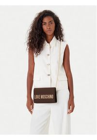 Love Moschino - LOVE MOSCHINO Torebka JC4103PP1NKD0301 Brązowy. Kolor: brązowy. Materiał: skórzane #4