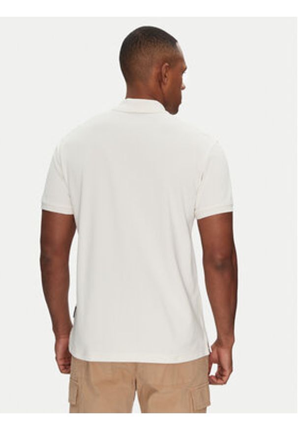 Napapijri Polo E-Clanis NP0A4ID3N1A1 Biały Regular Fit. Typ kołnierza: polo. Kolor: biały. Materiał: bawełna