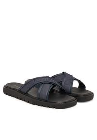 Calvin Klein Klapki Sq Molded Sandal Xcross Wb HM0HM02101 Granatowy. Kolor: niebieski. Materiał: materiał #6