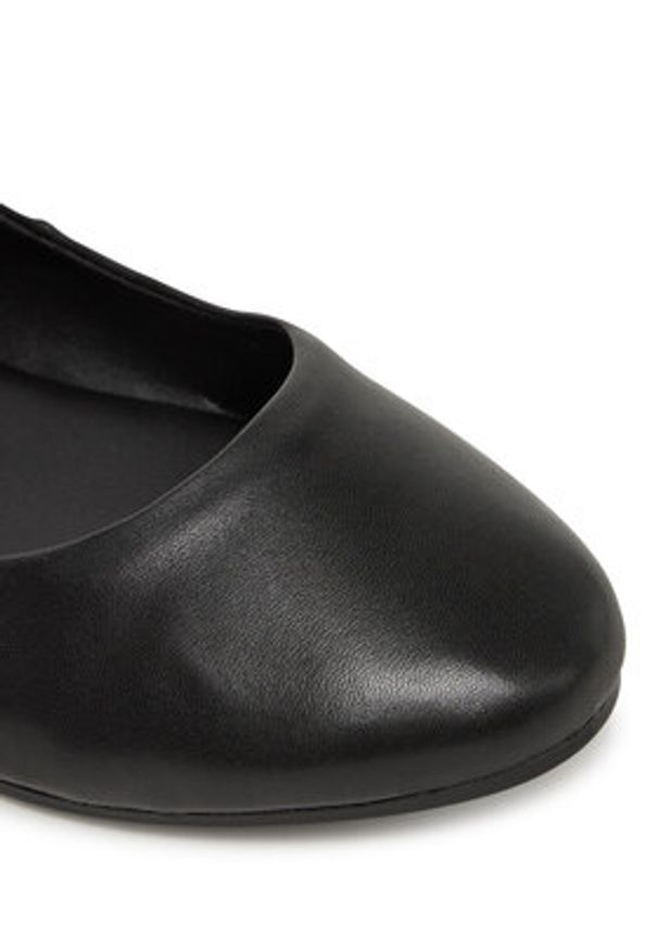 Calvin Klein Baleriny Flat Mary Jane - Lth HW0HW02341 Czarny. Kolor: czarny. Materiał: skóra