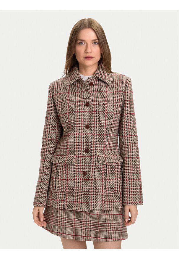 TOMMY HILFIGER - Tommy Hilfiger Kurtka przejściowa Seasonal WW0WW46656 Beżowy Slim Fit. Kolor: beżowy. Materiał: bawełna