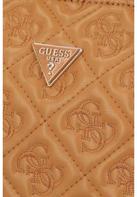 Guess - GUESS Brązowa damska torebka Adelasia. Kolor: brązowy. Materiał: skórzane #5