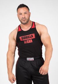 GORILLA WEAR - Wallace Top bez rękawów - Czarny/Czerwony. Kolor: czerwony. Długość rękawa: bez rękawów