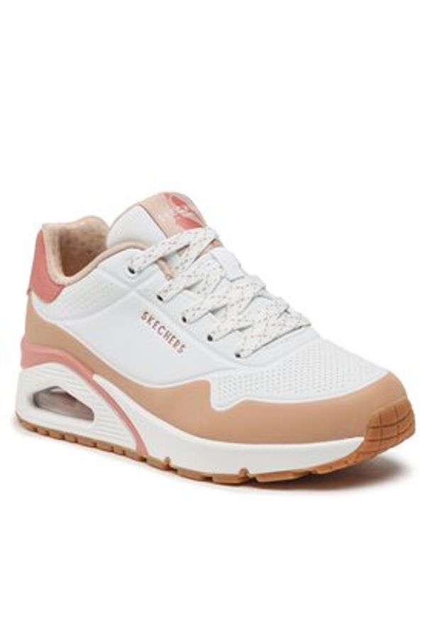 skechers - Skechers Sneakersy 177121/WTAN Biały. Kolor: biały. Materiał: skóra