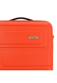 Wittchen - Duża walizka z ABS-u tłoczona. Kolor: czerwony. Materiał: guma. Wzór: geometria. Styl: klasyczny #9