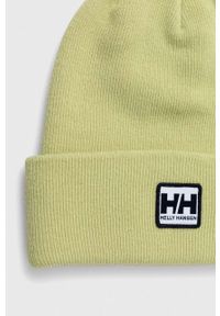 Helly Hansen czapka kolor zielony z grubej dzianiny. Kolor: zielony. Materiał: dzianina #3