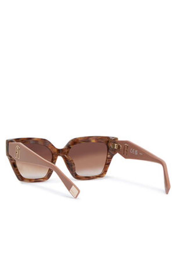 Furla Okulary przeciwsłoneczne WD00122 BX3774 3211S Brązowy. Kolor: brązowy