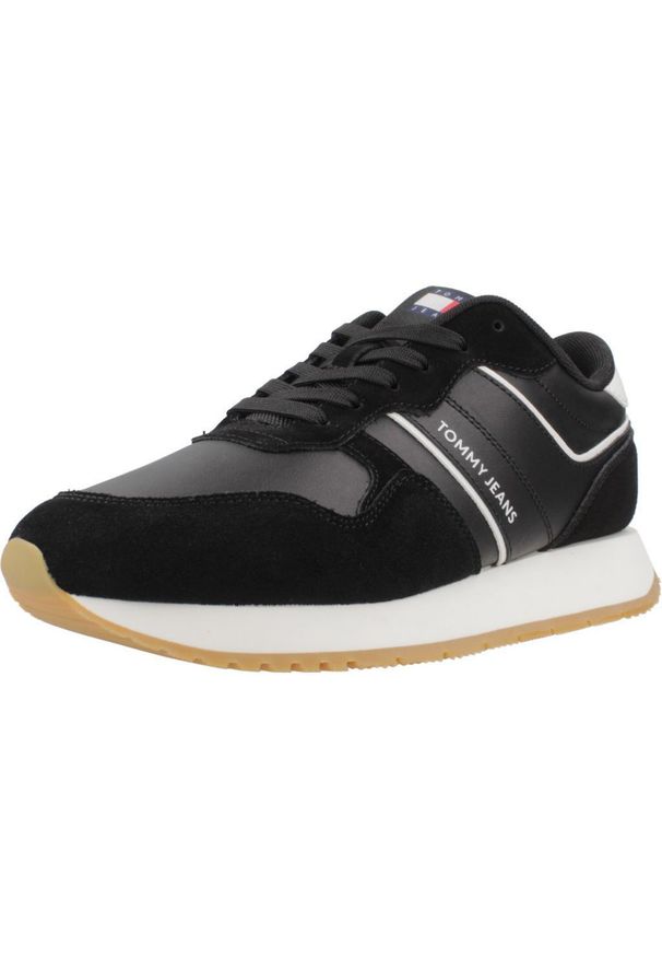 TOMMY HILFIGER - Tenisówki Tommy Jeans Model Tjw Eva Retro Runner Kolor Czarny. Kolor: czarny. Materiał: jeans