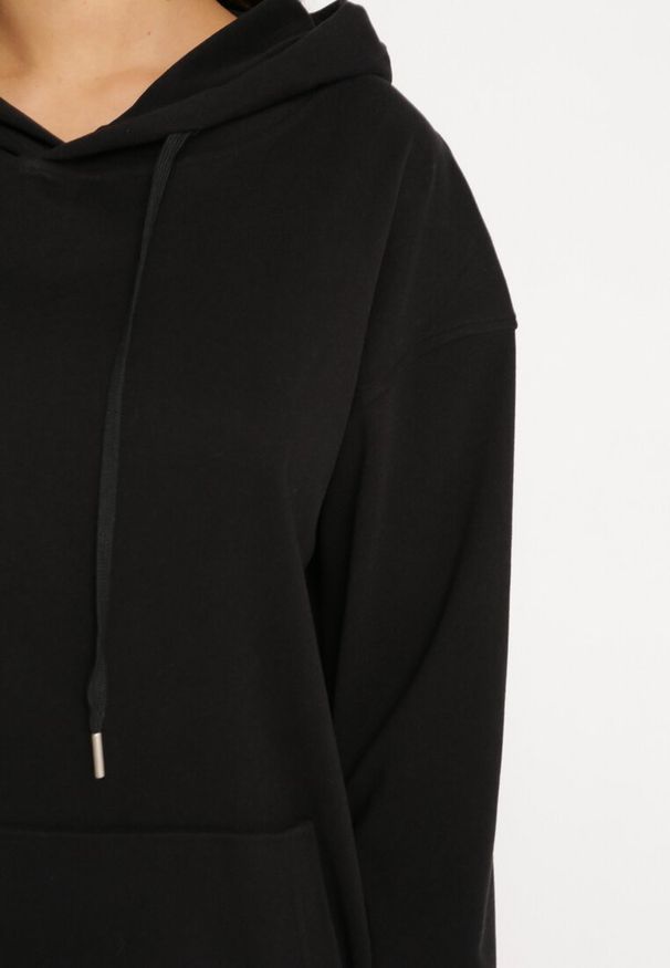 Born2be - Czarny 2-częściowy Komplet Dresowy z Bluzą i Spodniami Ciprana. Kolor: czarny. Materiał: dresówka