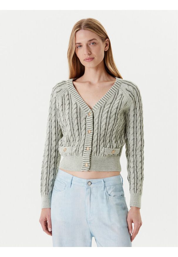 Guess Kardigan W5YR15 Z3OU0 Zielony Regular Fit. Kolor: zielony. Materiał: bawełna