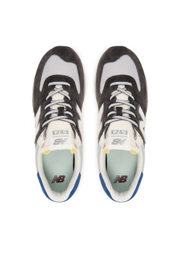 New Balance Sneakersy U574NVE Czarny. Kolor: czarny. Materiał: skóra, zamsz. Model: New Balance 574