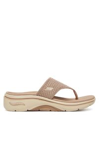 skechers - Skechers Japonki Go Walk Arch Fit 2.0 Sandal-Carrie 140861/TPE Beżowy. Kolor: beżowy. Materiał: materiał #1