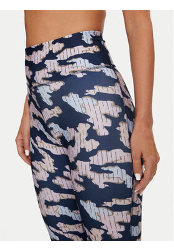 Reebok Legginsy Train Como Tight 100076266 Granatowy Slim Fit. Kolor: niebieski. Materiał: syntetyk