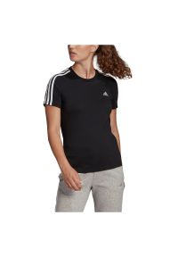 Adidas - Koszulka damska adidas Loungewear Essentials Slim 3S GL0784. Materiał: materiał, bawełna, dzianina. Długość rękawa: krótki rękaw. Długość: krótkie. Sport: tenis #1