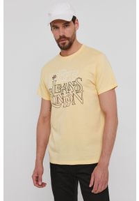 Pepe Jeans - T-shirt Dubley. Okazja: na co dzień. Kolor: żółty. Wzór: nadruk. Styl: casual