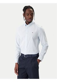 TOMMY HILFIGER - Tommy Hilfiger Koszula Gingham MW0MW41713 Błękitny Regular Fit. Kolor: niebieski. Materiał: bawełna #1