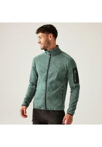 Regatta - Męski polar Newhill z zamkiem błyskawicznym. Kolor: niebieski, szary, wielokolorowy. Materiał: polar. Sport: turystyka piesza #1