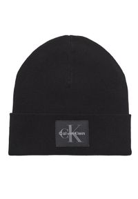 Calvin Klein Czapka Monologo LV04D8088G Czarny. Kolor: czarny. Materiał: wiskoza, materiał