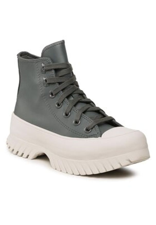 Converse Botki Chuck Taylor All Star Lugged 2.0 Hi A02878C Szary. Kolor: szary. Materiał: skóra