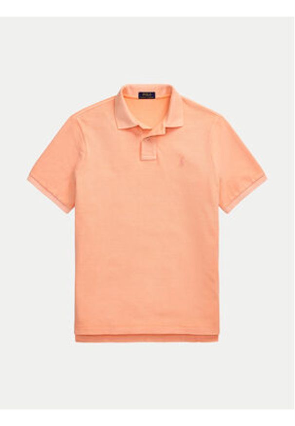 Polo Ralph Lauren Polo 710969626004 Pomarańczowy Custom Slim Fit. Typ kołnierza: polo. Kolor: pomarańczowy. Materiał: bawełna