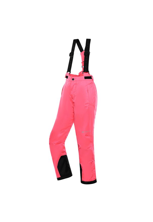 ALPINE PRO - Spodnie dziecięce narciarskie snowboardowe 10.000 Alpine Pro Edeso. Kolor: różowy. Sezon: zima. Sport: narciarstwo, snowboard