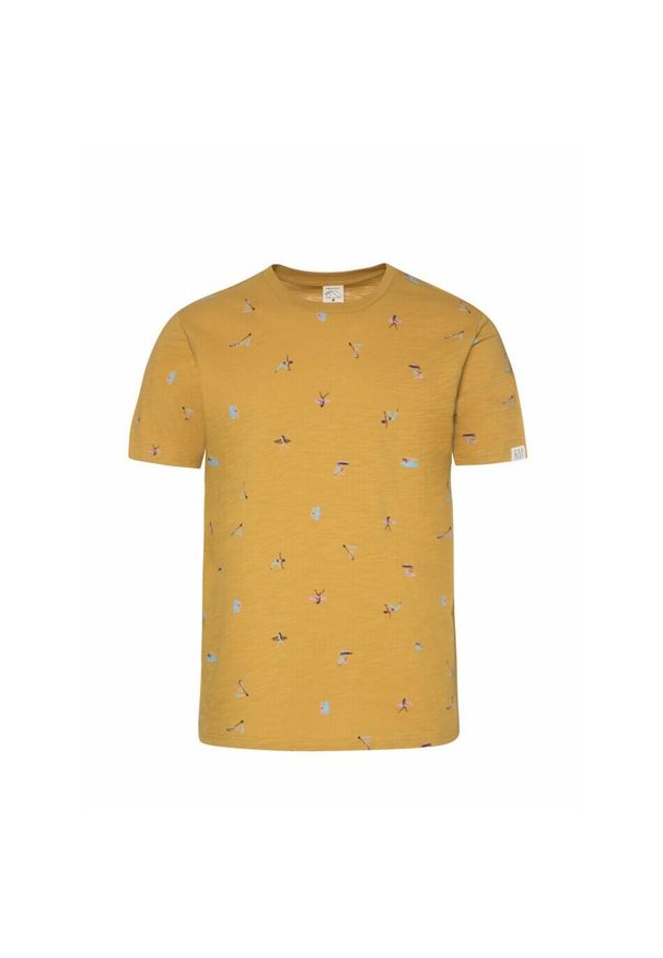 Koszulka Protest Prtegonia. Kolor: żółty. Wzór: nadruk. Sezon: lato. Sport: turystyka piesza