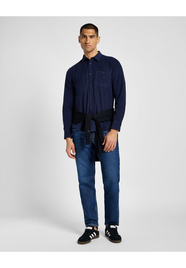 Lee - MĘSKA KOSZULA LEE SURE SHIRT REAL INDIGO 112355732 L66N008547