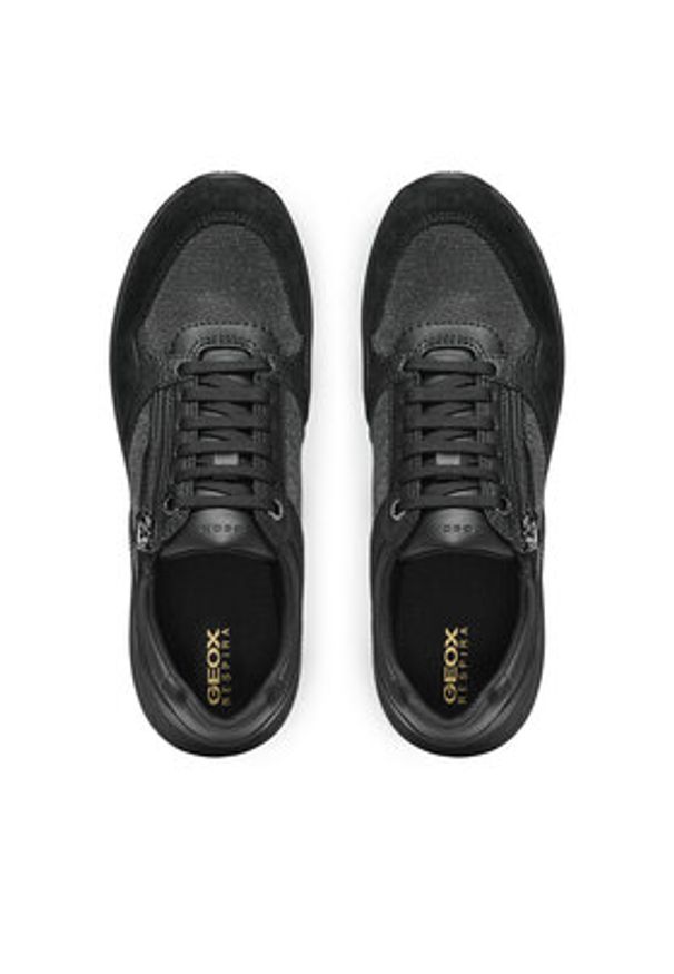 Geox Sneakersy D Bulmya D36NQB 0LY2N C9999 Czarny. Kolor: czarny. Materiał: skóra