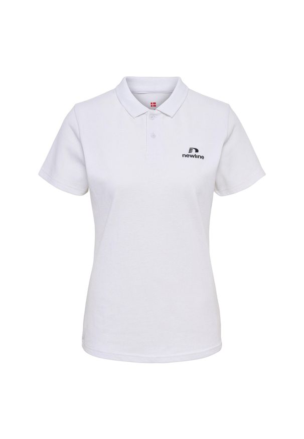 NewLine - Damska bawełniana koszulka polo Newline Lea. Typ kołnierza: polo. Kolor: biały. Materiał: bawełna. Styl: elegancki