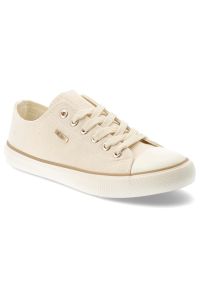 Big-Star - Trampki damskie Big Star, tekstylna cholewka sznurowany fason klasyczna gumowa podeszwa okrągły nosek minimalistyczny design, beżowe, TT274773. Nosek buta: okrągły. Zapięcie: sznurówki. Kolor: beżowy. Materiał: guma. Szerokość cholewki: normalna. Styl: klasyczny #1