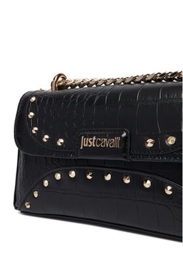 Just Cavalli Torebka 79RA4BF5 ZSB96 Czarny. Kolor: czarny. Materiał: skórzane
