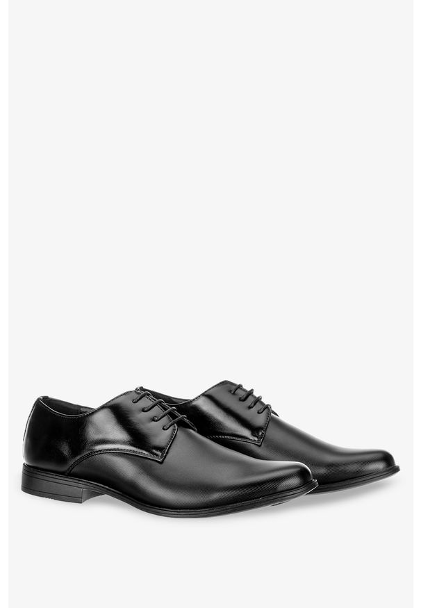 Casu - Czarne buty wizytowe sznurowane casu mxc397. Kolor: czarny. Styl: wizytowy