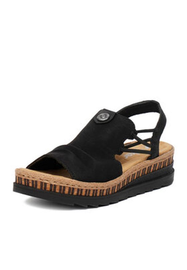 Rieker Sandały CEO-V7972-00 Czarny. Kolor: czarny. Materiał: skóra