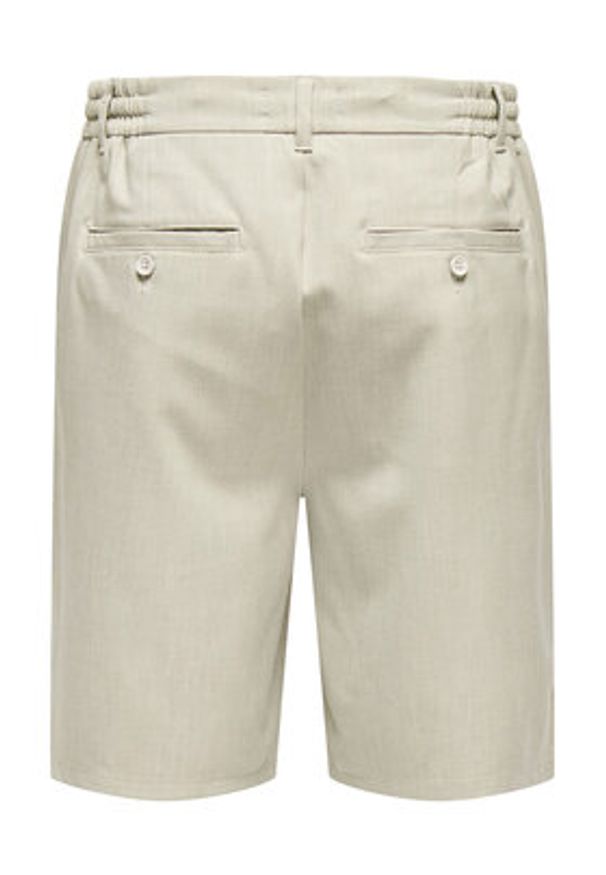 Only & Sons Szorty materiałowe Lou 22032473 Beżowy Regular Fit. Kolor: beżowy. Materiał: syntetyk