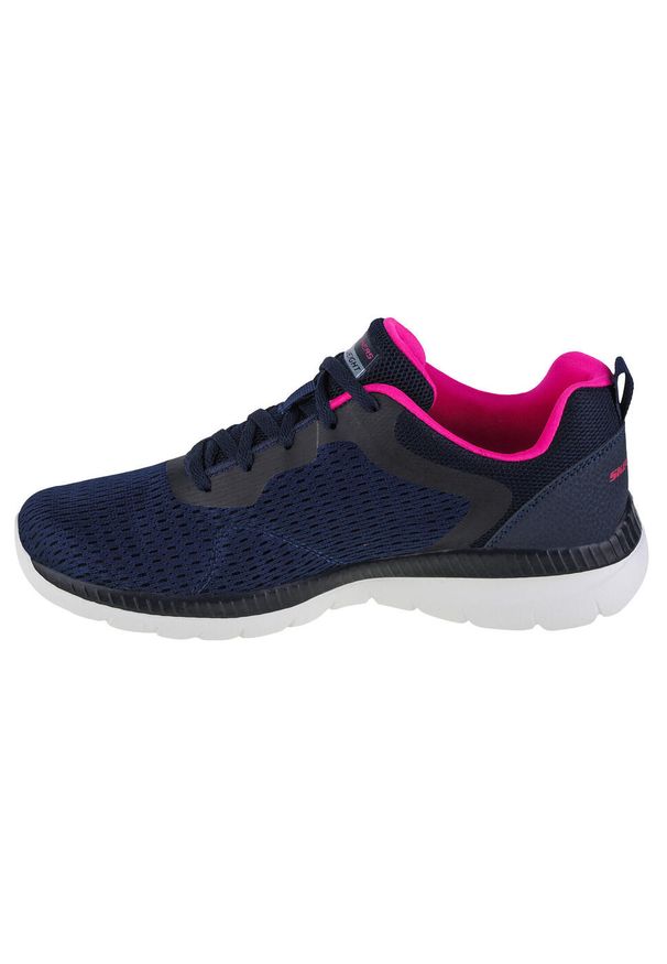 skechers - Buty sportowe Sneakersy damskie, Skechers Bountiful-Quick Path. Kolor: niebieski. Materiał: tkanina. Sport: turystyka piesza